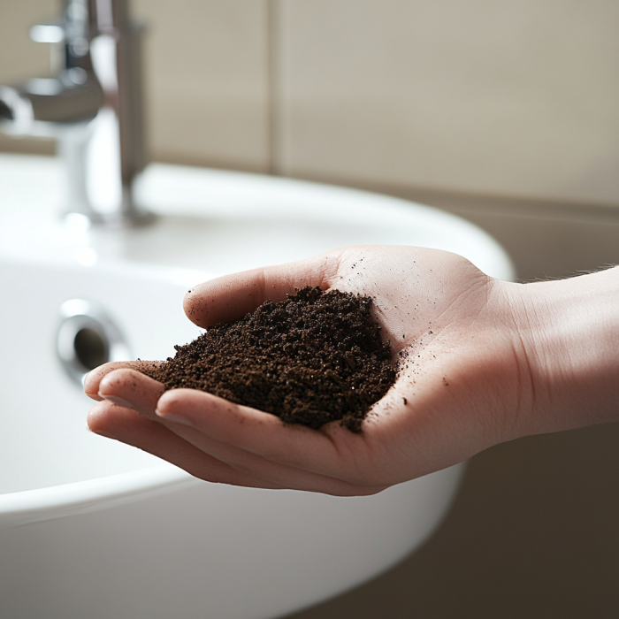 Eliminates odors from your bidet using coffee grounds